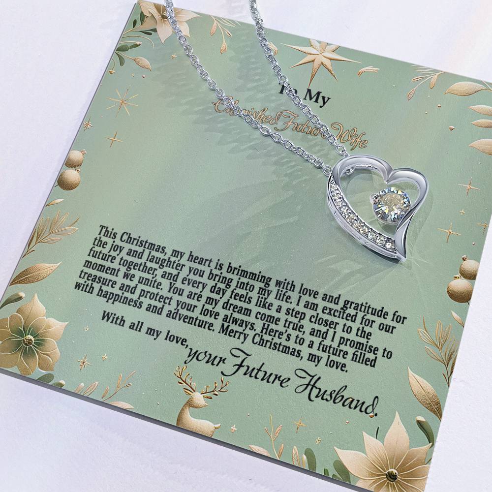 4047c Forever Love Necklace, Gift to my Future Wife with Beautiful Message Card