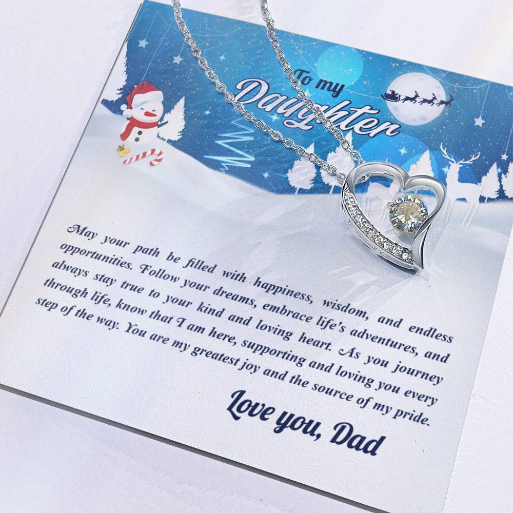 4008a Forever Love Necklace, Gift to my Daughter with Beautiful Message Card