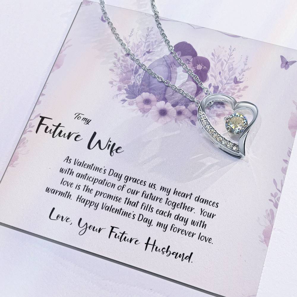 Valentine-st14d Forever Love Necklace, Gift to my Future Wife with Beautiful Message Card