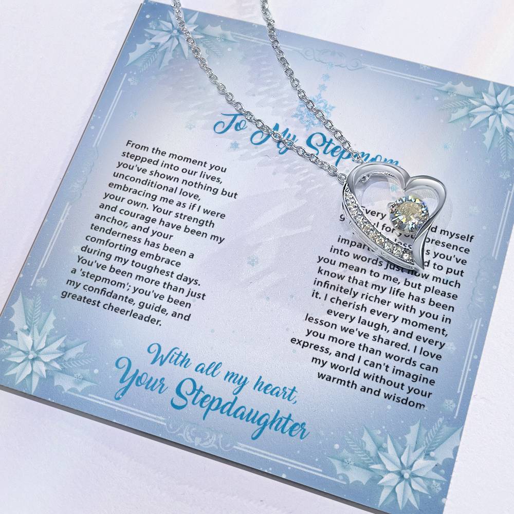 95315 a Forever Love Necklace, Gift to my Stepmom with Beautiful Message Card