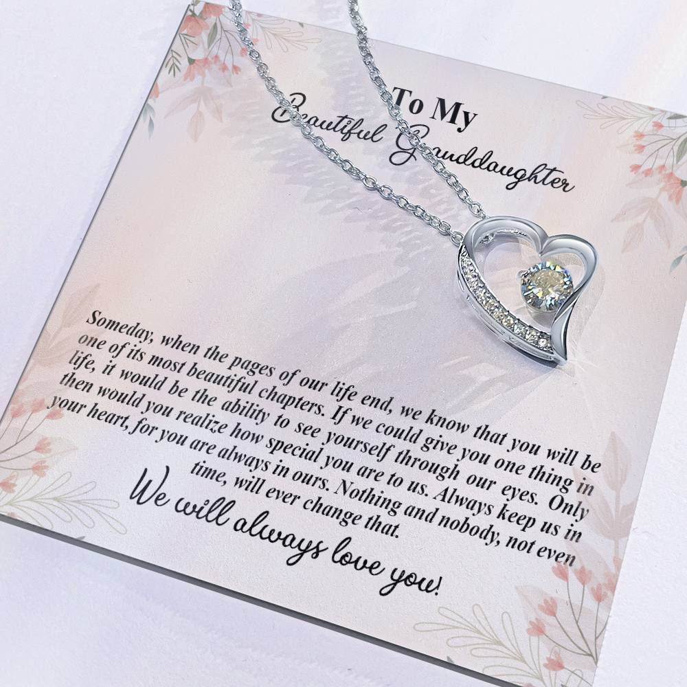 4025d Forever Love Necklace, Gift to my Granddaughter with Beautiful Message Card