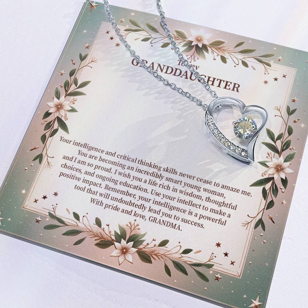 4049a Forever Love Necklace, Gift to my Granddaughter with Beautiful Message Card