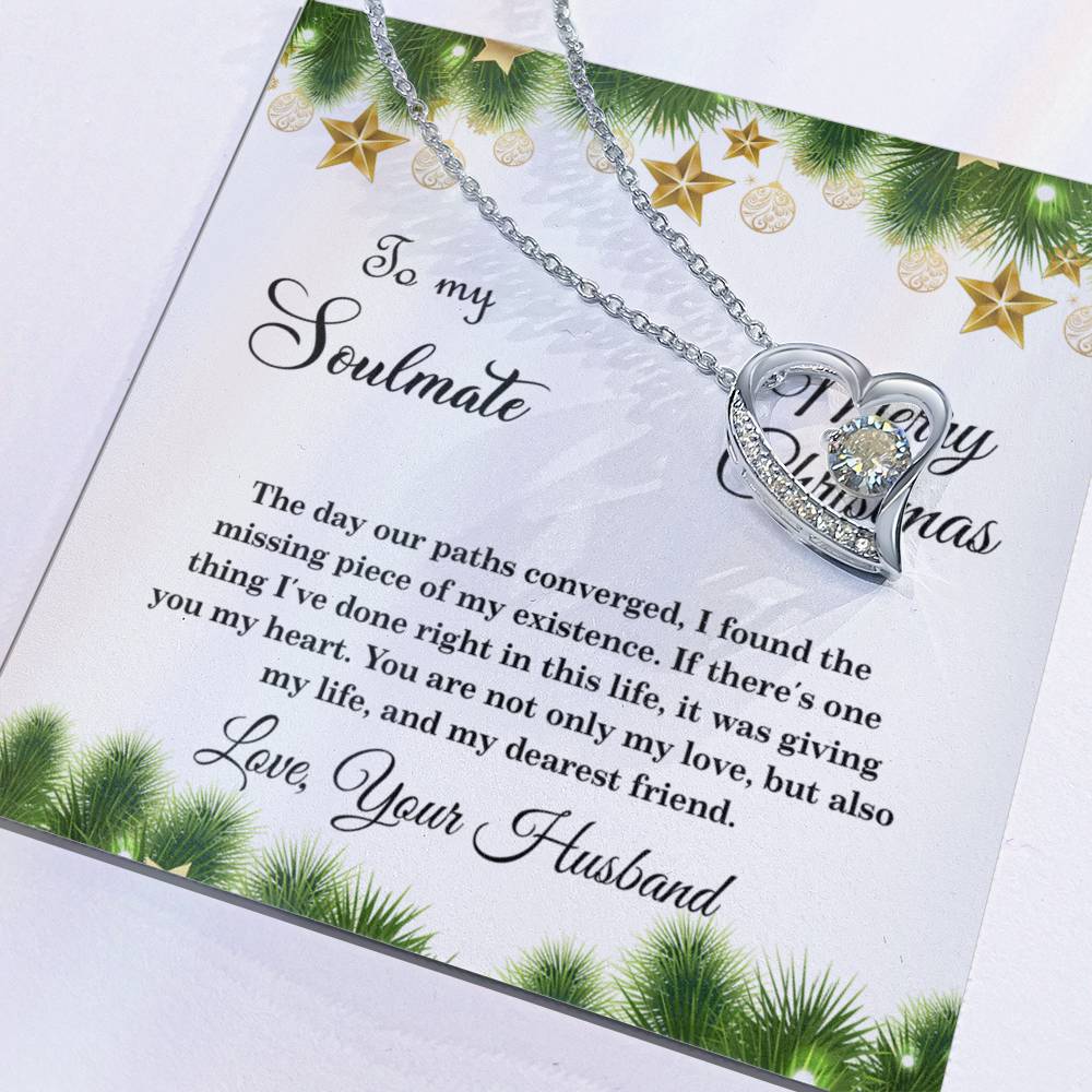 4004a Forever Love Necklace, Gift to My Soulmate with Beautiful Message Card