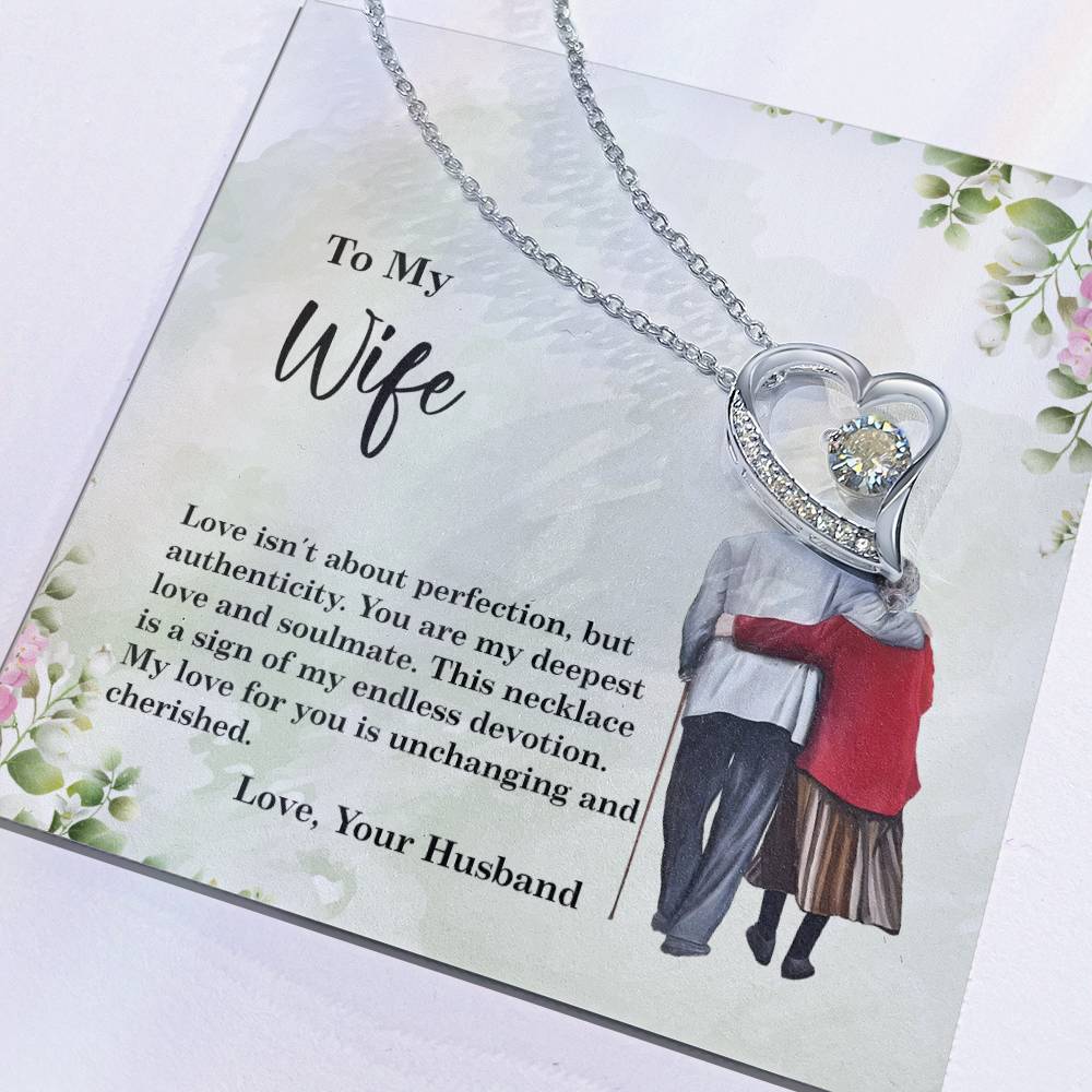 4028b Forever Love Necklace, Gift to my Wife with beautiful Message Card