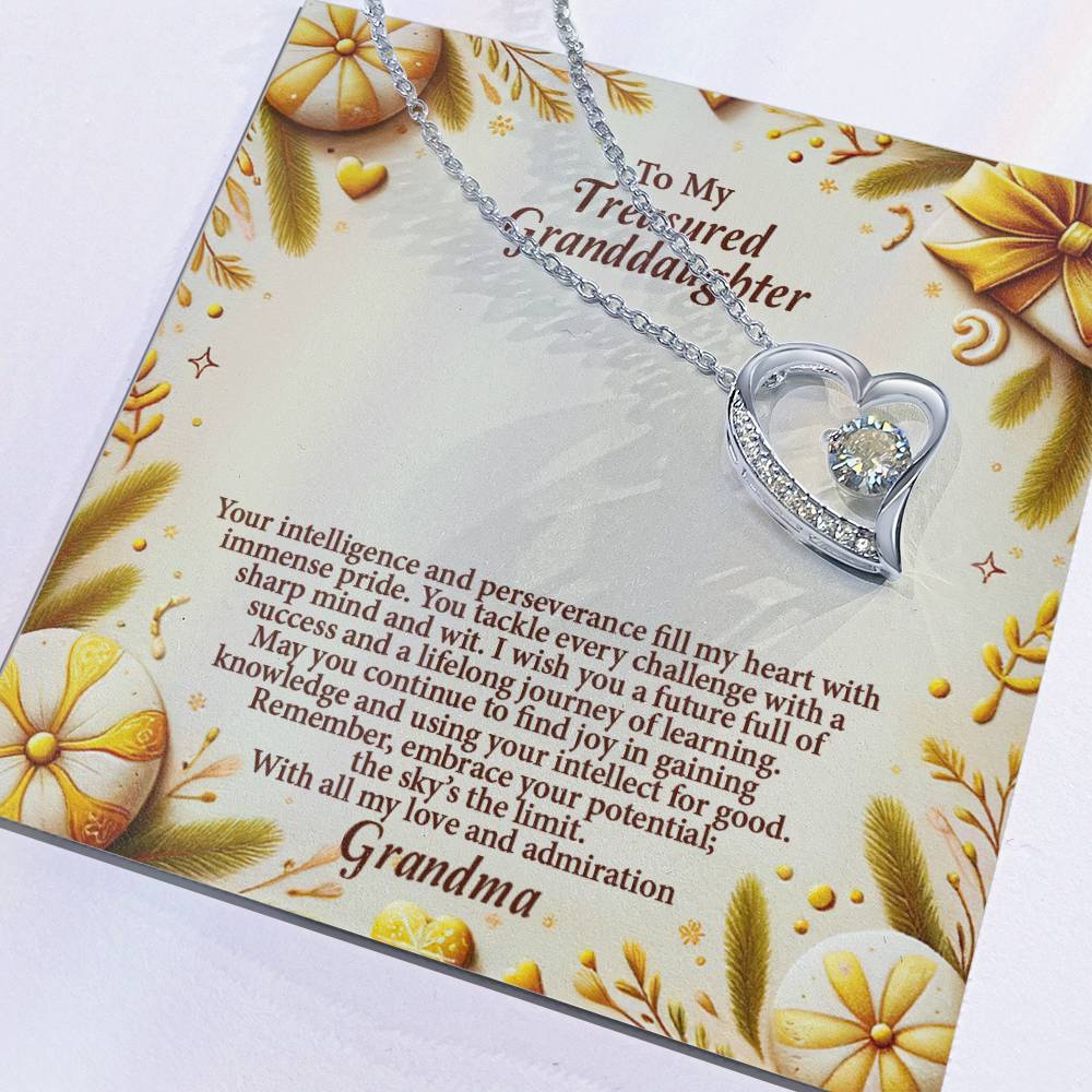 4056b Forever Love Necklace, Gift to my Granddaughter with Beautiful Message Card