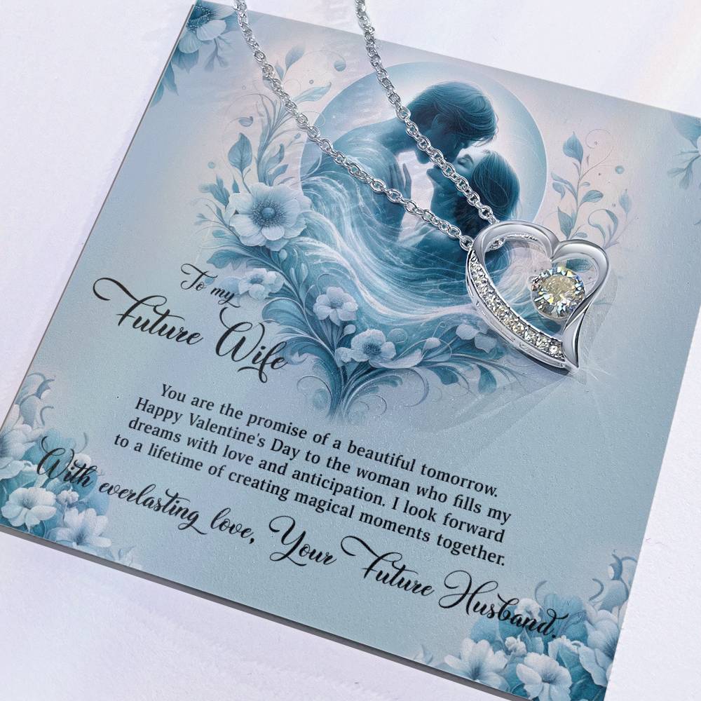 Valentine-st29d Forever Love Necklace, Gift to my Future Wife with Beautiful Message Card