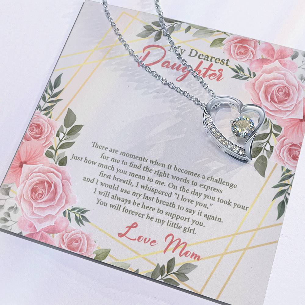 4021b Forever Love Necklace, Gift to my Daughter with Beautiful Message Card