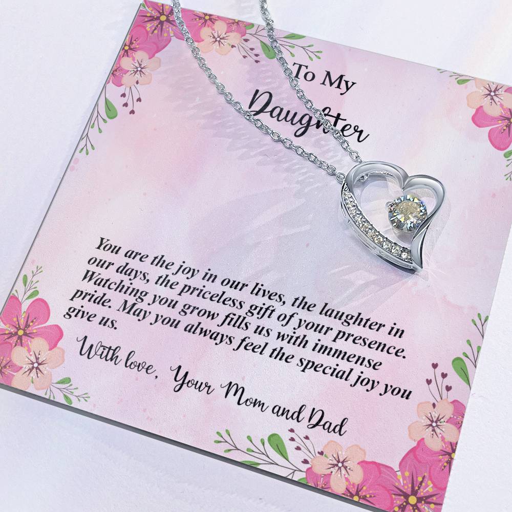 4035c Forever Love Necklace, Gift to my Daughter with Beautiful Message Card