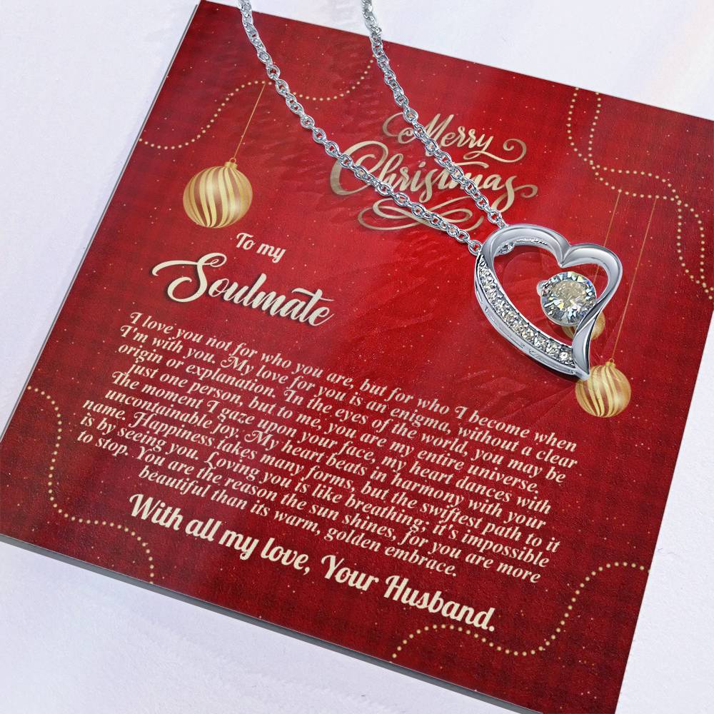 94096c Forever Love Necklace, Gift to My Soulmate with Beautiful Message Card