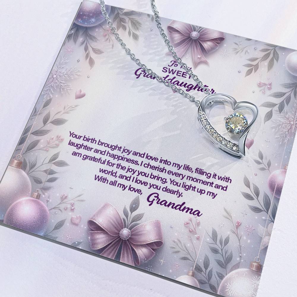 4053a Forever Love Necklace, Gift to my Granddaughter with Beautiful Message Card