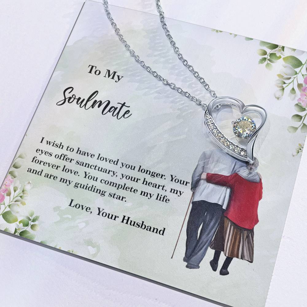 4028c Forever Love Necklace, Gift to My Soulmate with Beautiful Message Card