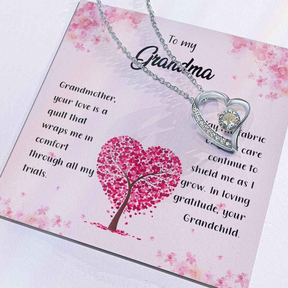 4042a Forever Love Necklace, Gift to my Grandma with Beautiful Message Card