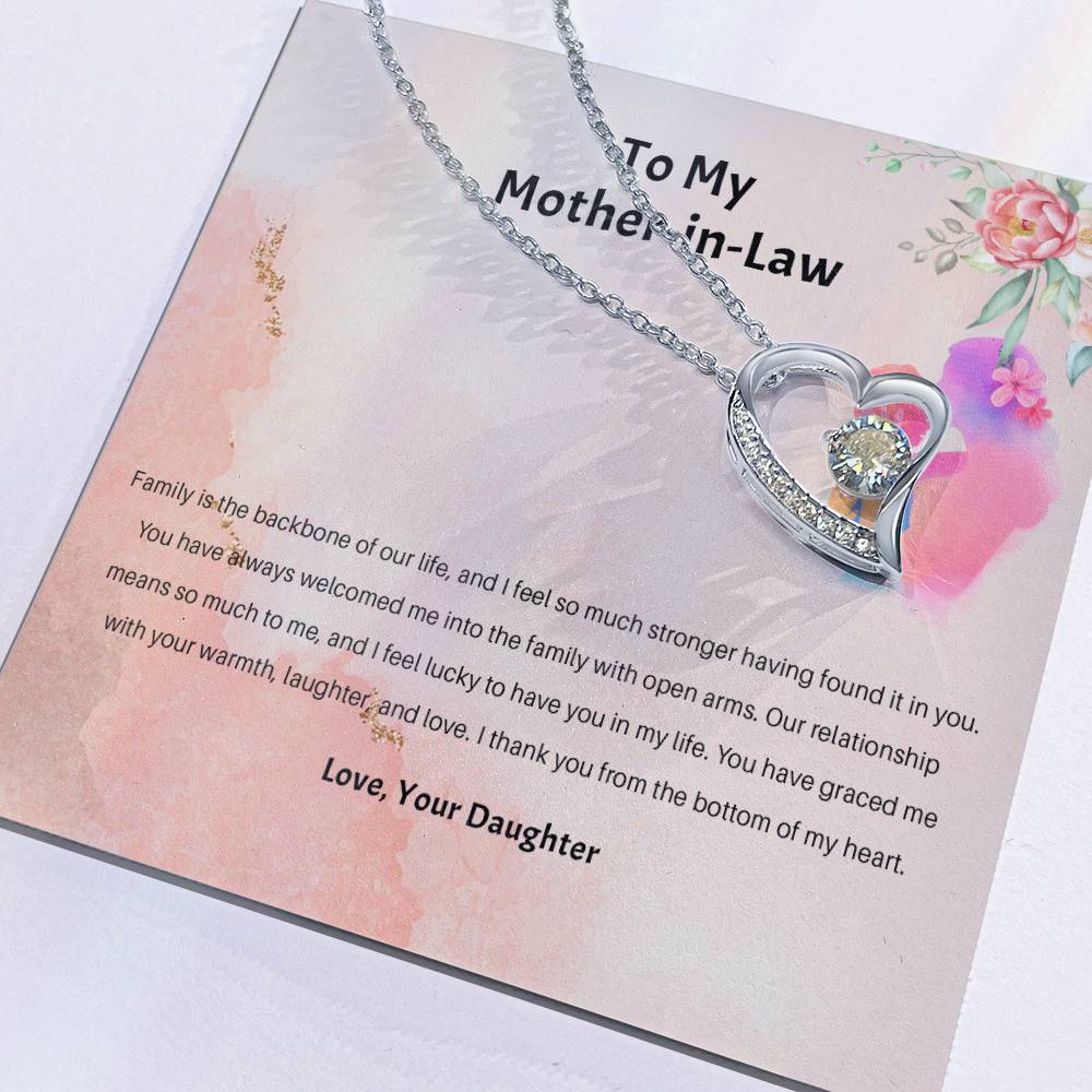 94689b Forever Love Necklace, Gift to my Stepmom with Beautiful Message Card