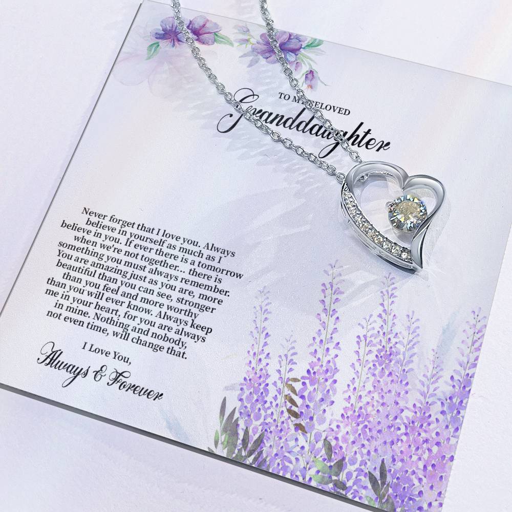 4030 (b) Forever Love Necklace, Gift to my Granddaughter with Beautiful Message Card