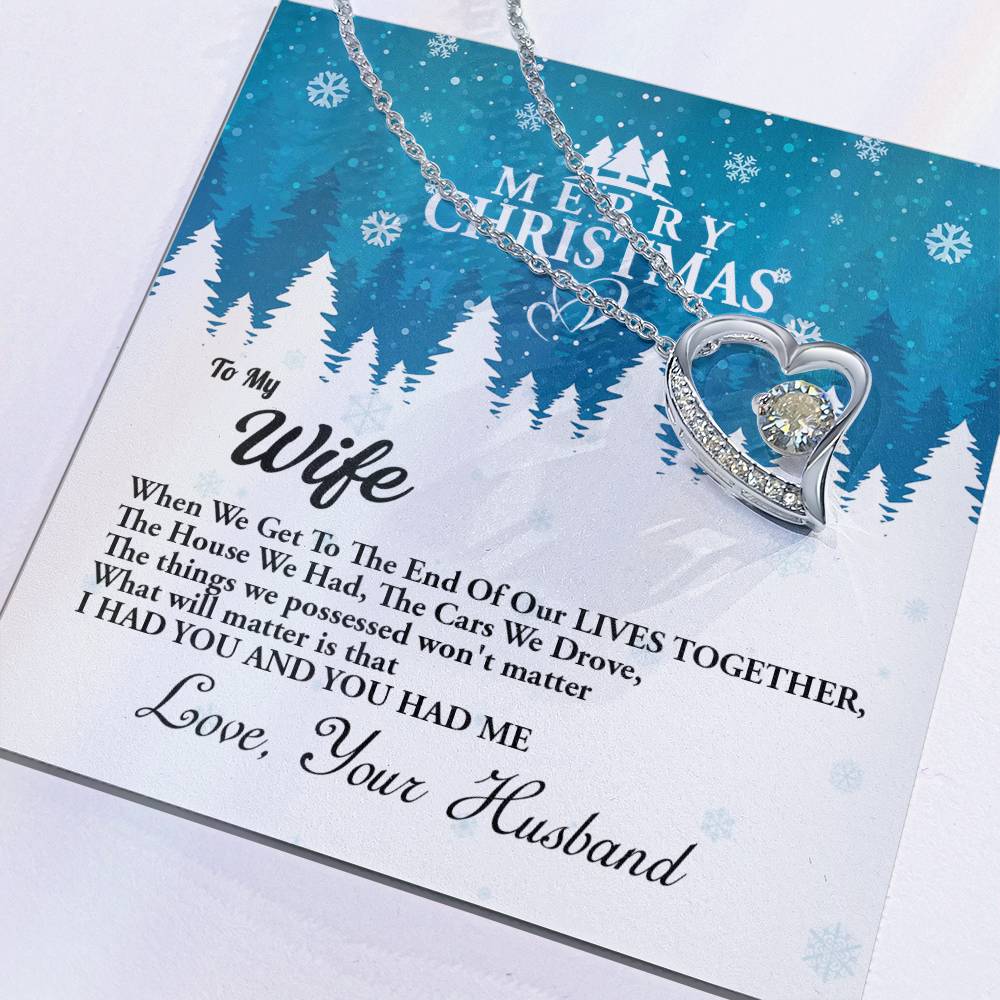 4010a Forever Love Necklace, Gift to my Wife with beautiful Message Card