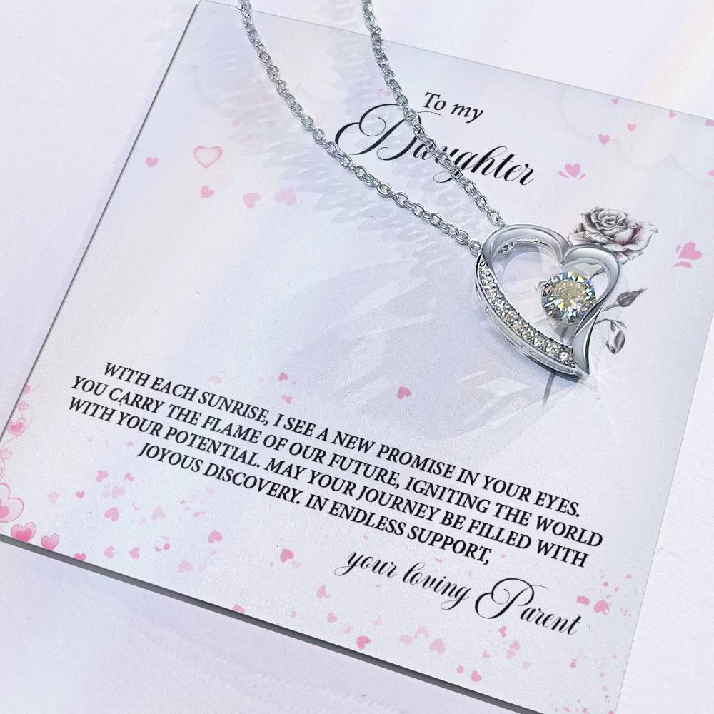 4037a Forever Love Necklace, Gift to my Daughter with Beautiful Message Card