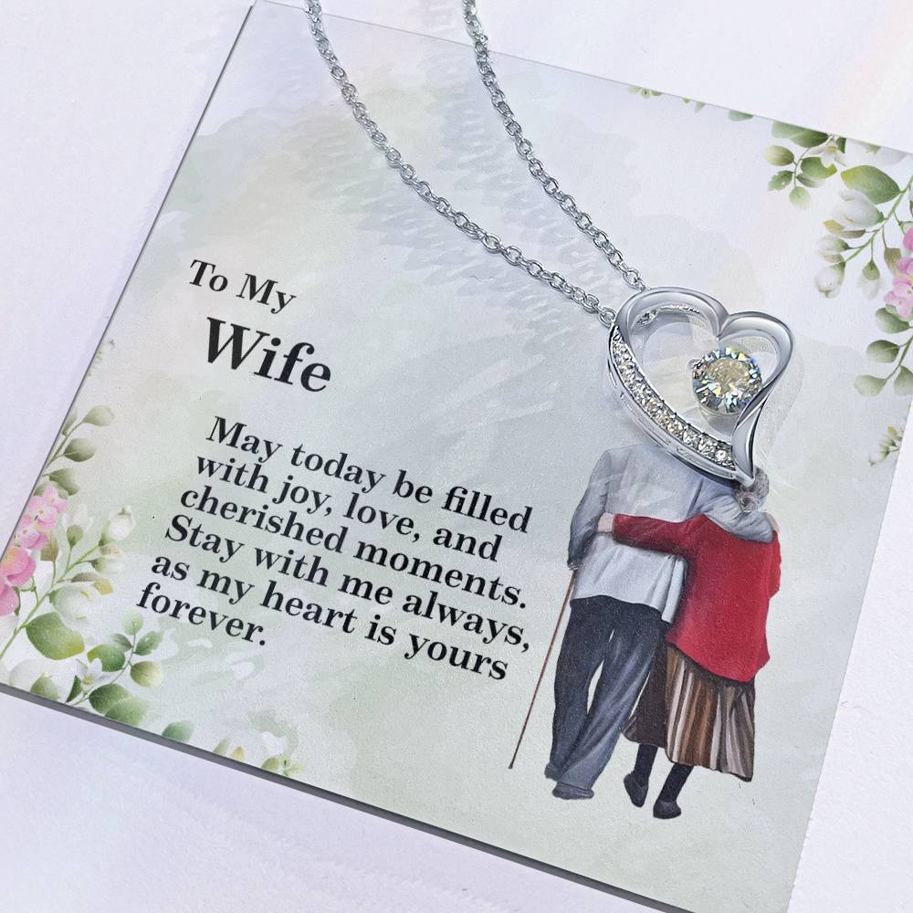 4028 Forever Love Necklace, Gift to my Wife with beautiful Message Card