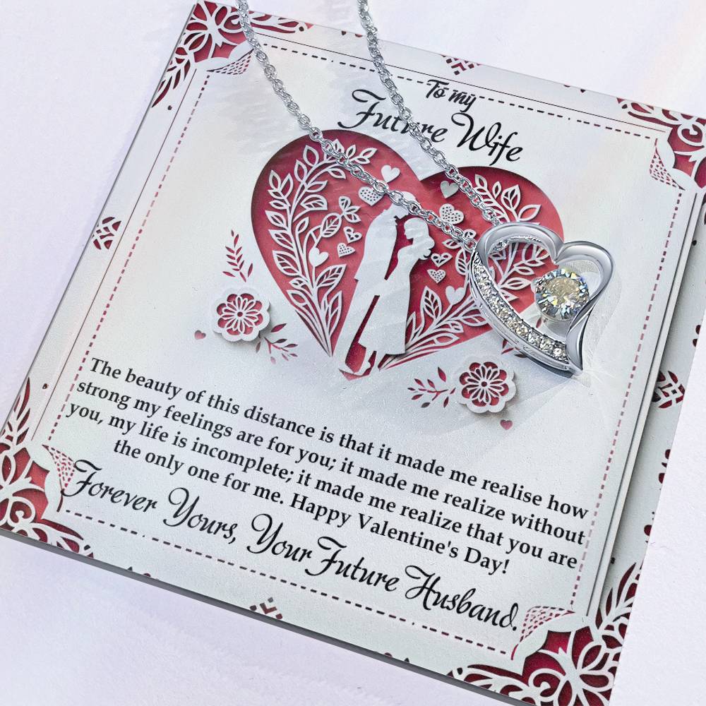 Valentine-st16d Forever Love Necklace, Gift to my Future Wife with Beautiful Message Card