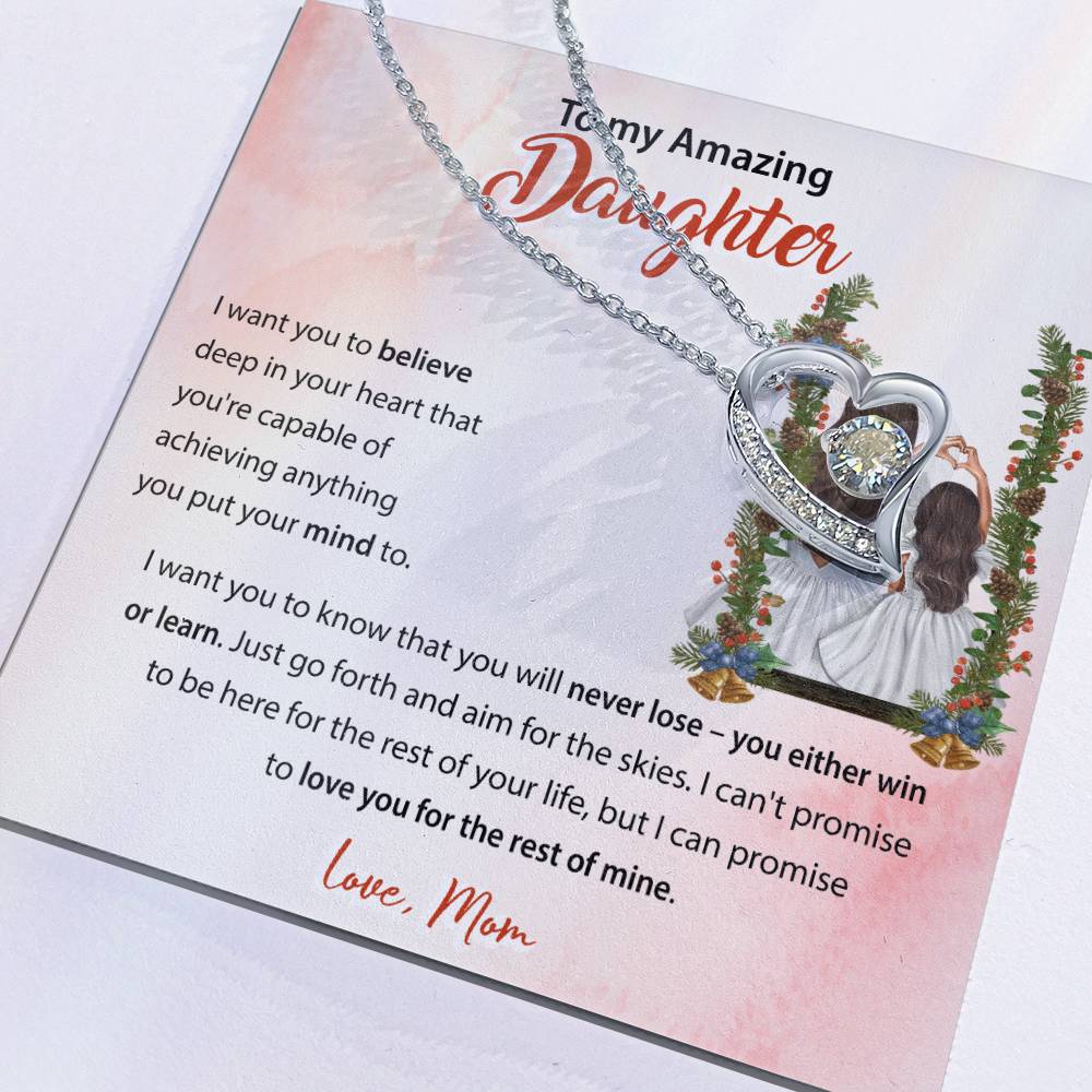 94683c Forever Love Necklace, Gift to my Daughter with Beautiful Message Card