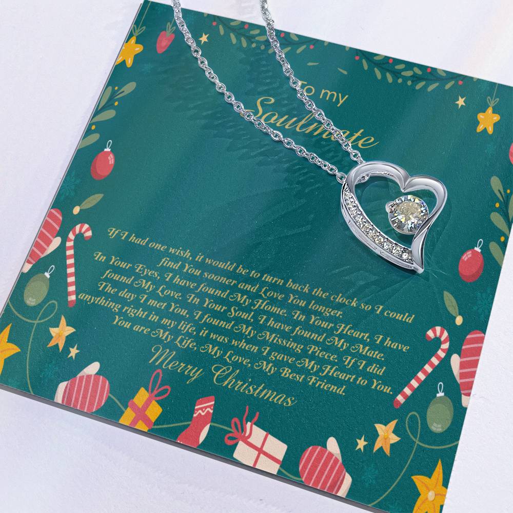 94098a Forever Love Necklace, Gift to My Soulmate with Beautiful Message Card