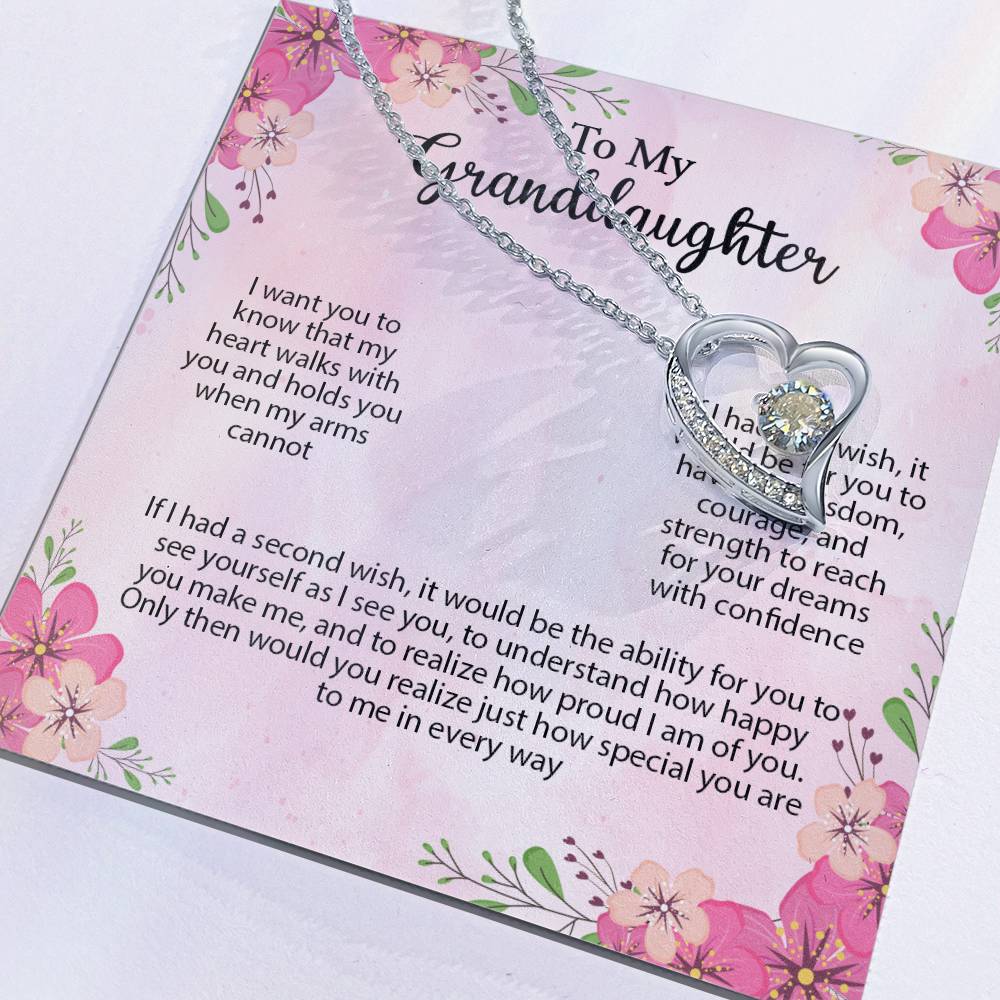 4035 Forever Love Necklace, Gift to my Granddaughter with Beautiful Message Card