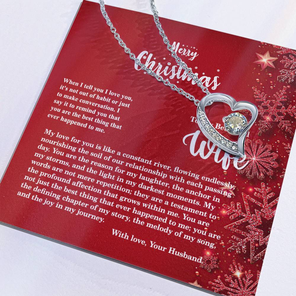 4013b Forever Love Necklace, Gift to my Wife with beautiful Message Card