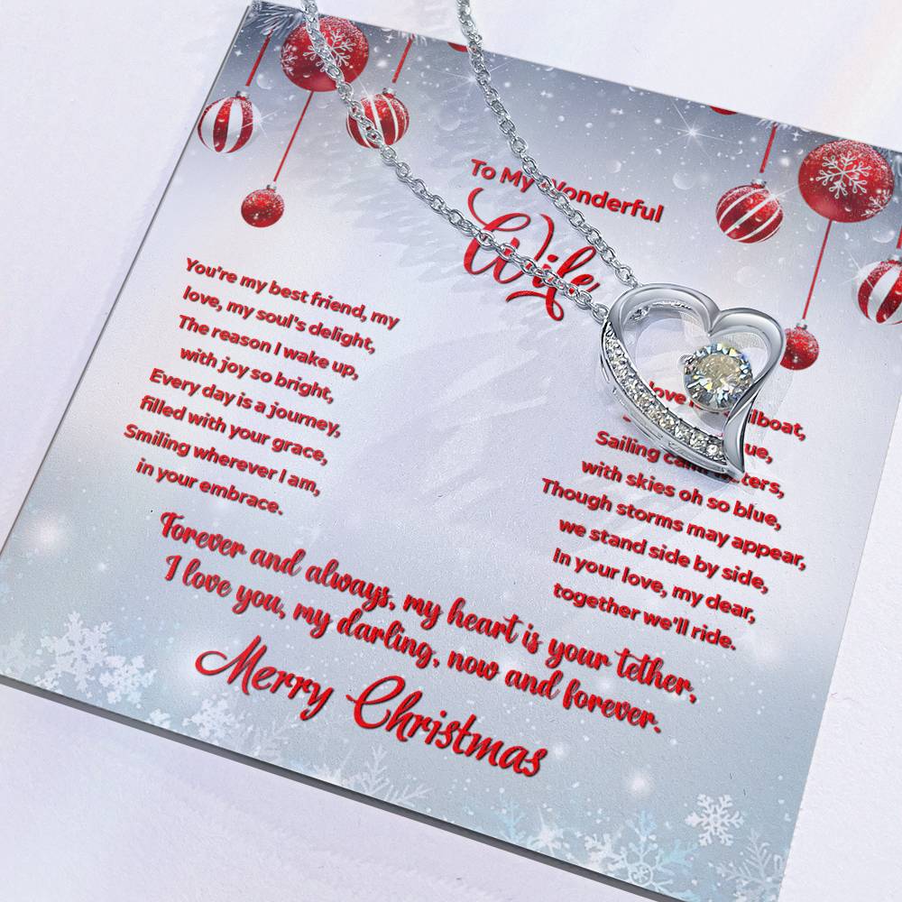 4012c Forever Love Necklace, Gift to my Wife with beautiful Message Card