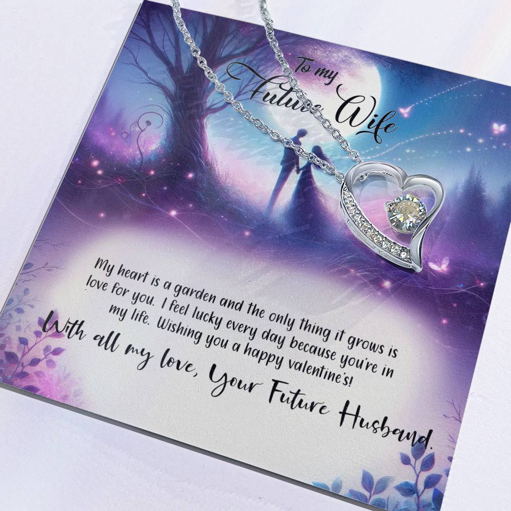 Valentine-st19d Forever Love Necklace, Gift to my Future Wife with Beautiful Message Card