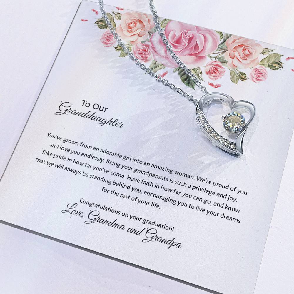 4031a Forever Love Necklace, Gift to my Granddaughter with Beautiful Message Card