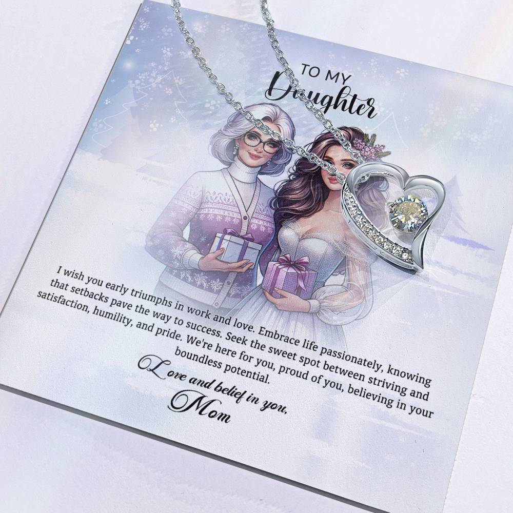 95311c Forever Love Necklace, Gift to my Daughter with Beautiful Message Card