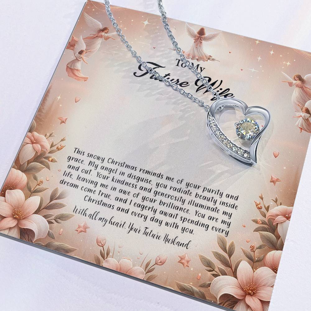 4052e Forever Love Necklace, Gift to my Future Wife with Beautiful Message Card