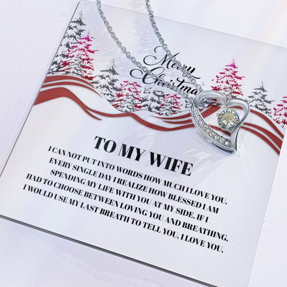 4016a Forever Love Necklace, Gift to my Wife with beautiful Message Card