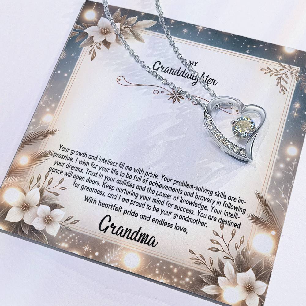 4055(a) Forever Love Necklace, Gift to my Granddaughter with Beautiful Message Card