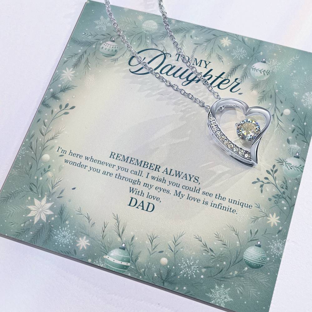 95320 a Forever Love Necklace, Gift to my Daughter with Beautiful Message Card