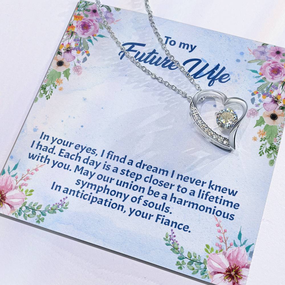 4038c Forever Love Necklace, Gift to my Future Wife with Beautiful Message Card