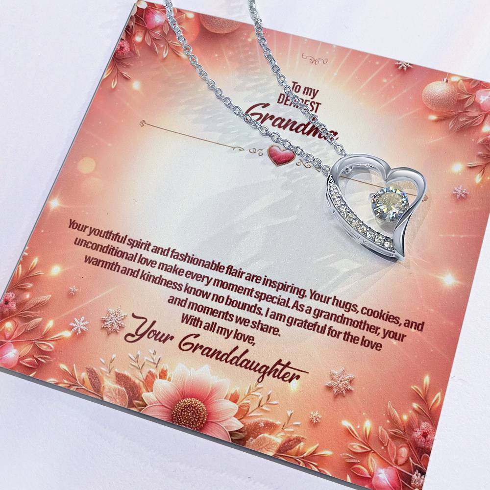 4051c Forever Love Necklace, Gift to my Grandma with Beautiful Message Card