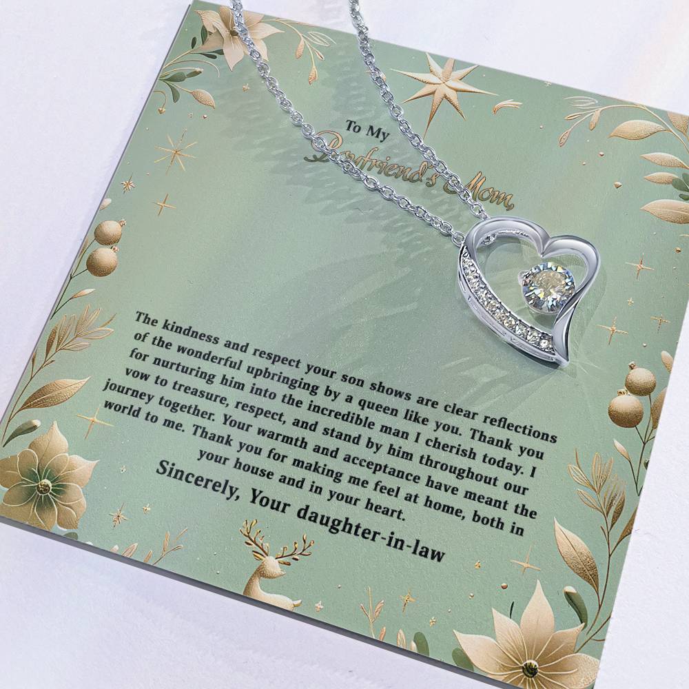 4047a Forever Love Necklace, Gift to my Boyfriend's Mom with Beautiful Message Card