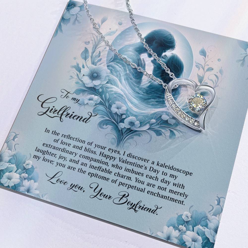 Valentine-st29c Forever Love Necklace, Gift to my Girlfriend with Beautiful Message Card