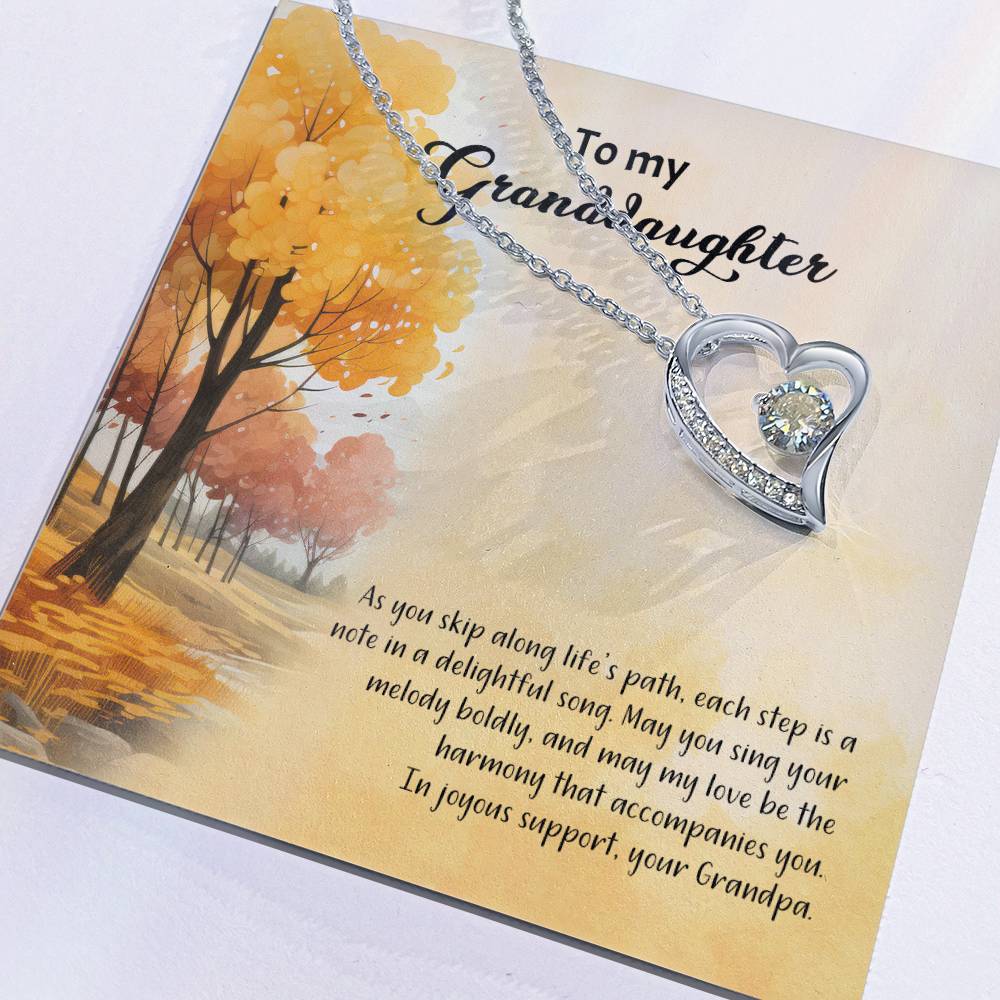 4041d Forever Love Necklace, Gift to my Granddaughter with Beautiful Message Card