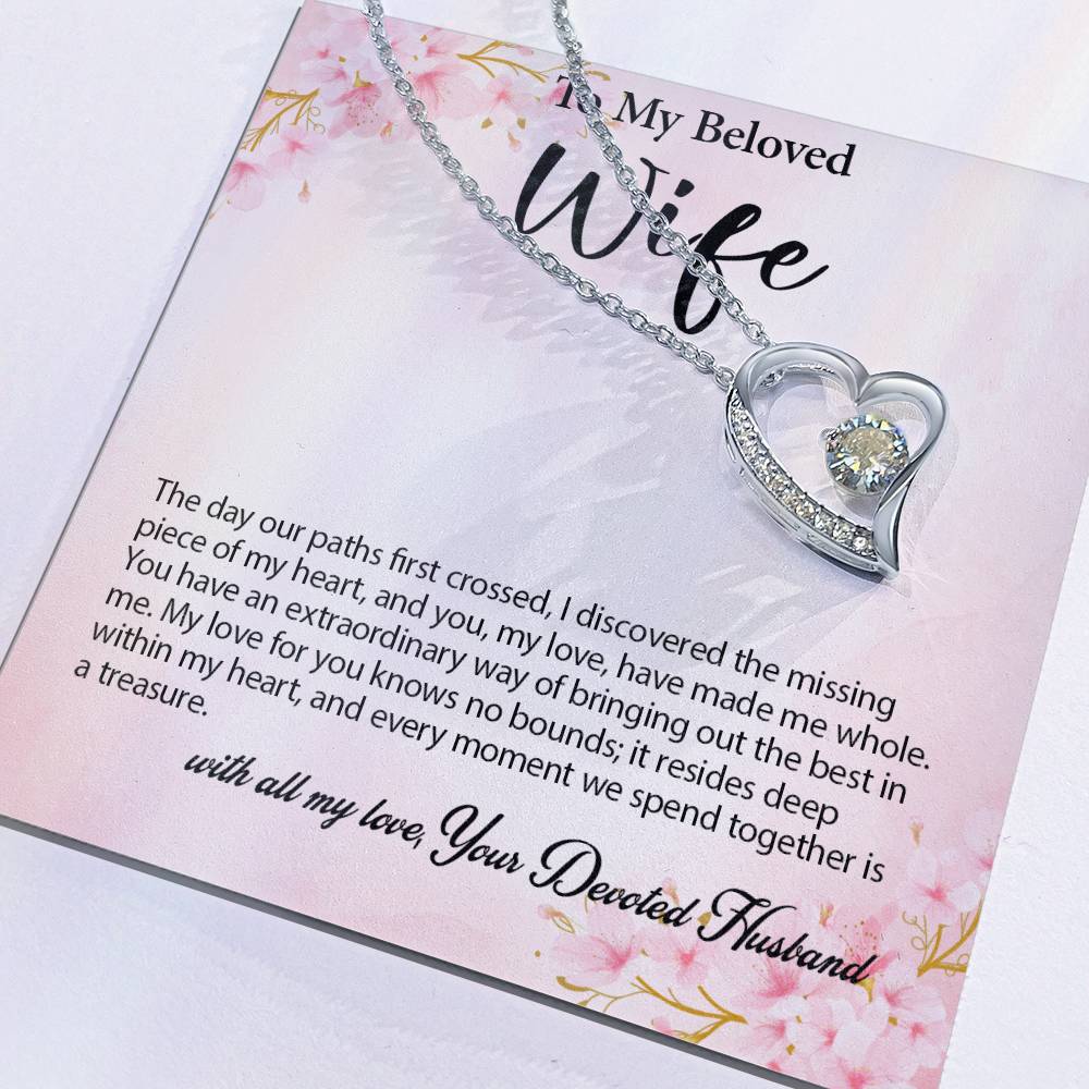 4029a Forever Love Necklace, Gift to my Wife with beautiful Message Card