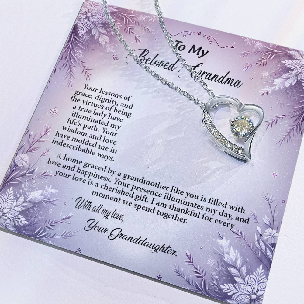 4054a Forever Love Necklace, Gift to my Grandma with Beautiful Message Card