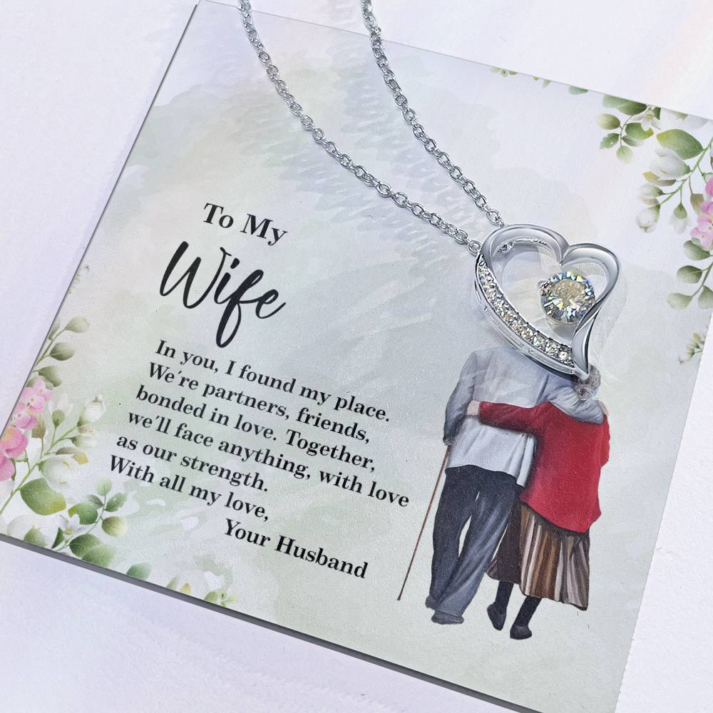 4028a Forever Love Necklace, Gift to my Wife with beautiful Message Card