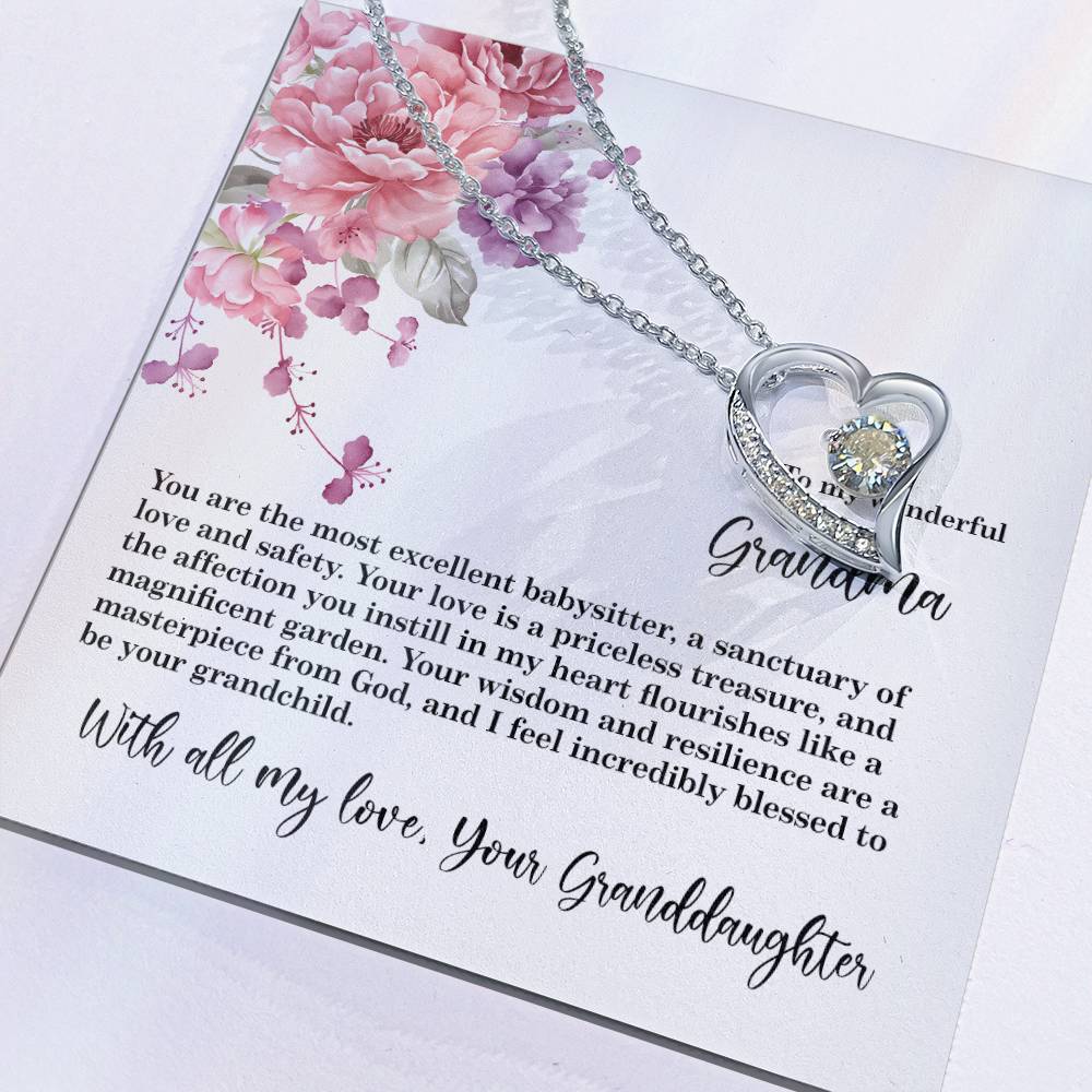 4027d Forever Love Necklace, Gift to my Grandma with Beautiful Message Card