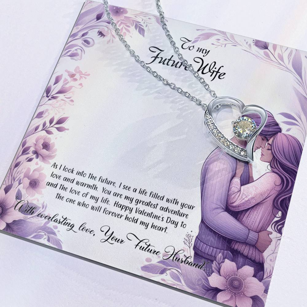 Valentine-st25d Forever Love Necklace, Gift to my Future Wife with Beautiful Message Card