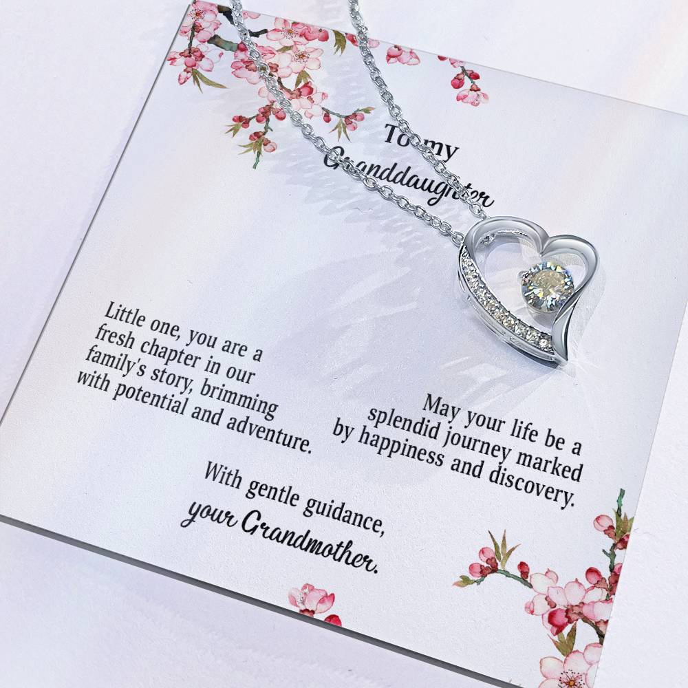 4039d Forever Love Necklace, Gift to my Granddaughter with Beautiful Message Card