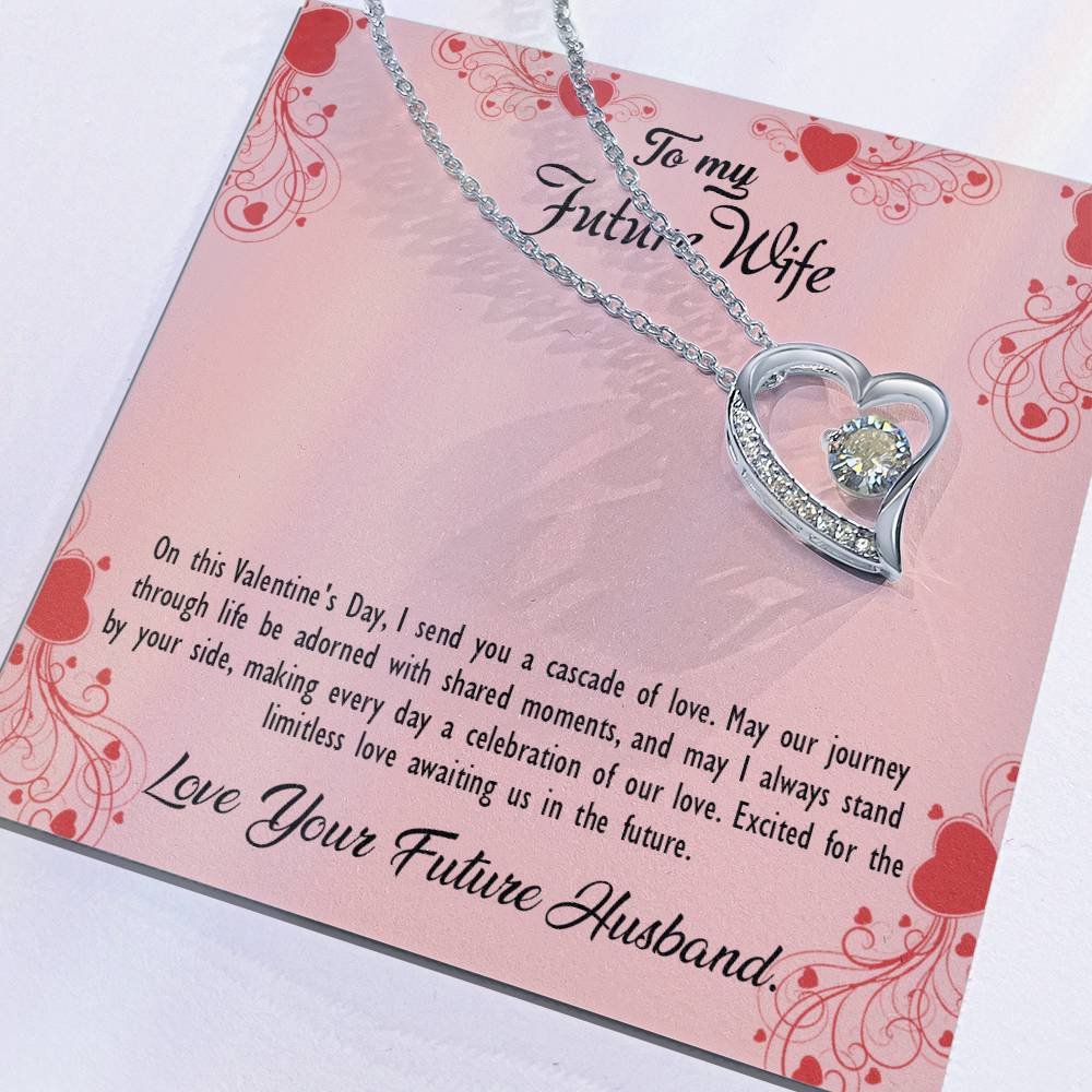 valentine-29d Forever Love Necklace, Gift to my Future Wife with Beautiful Message Card