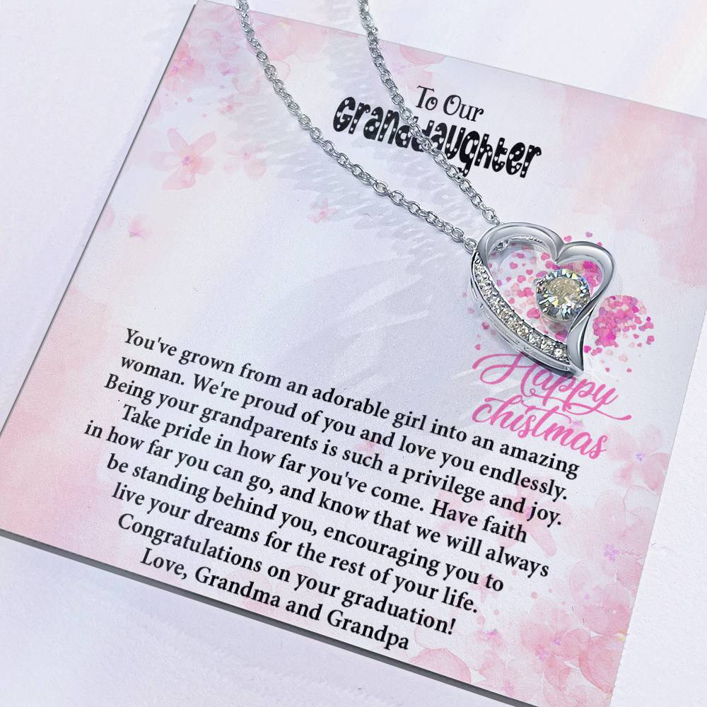 4020 d Forever Love Necklace, Gift to my Granddaughter with Beautiful Message Card