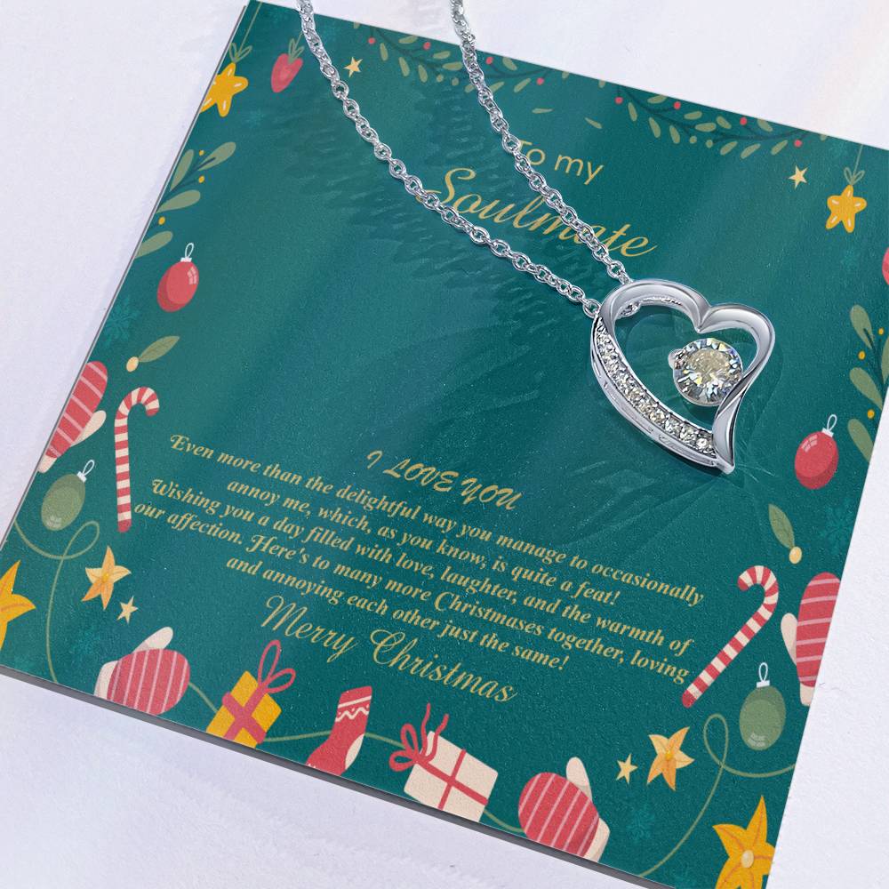 94098b Forever Love Necklace, Gift to My Soulmate with Beautiful Message Card