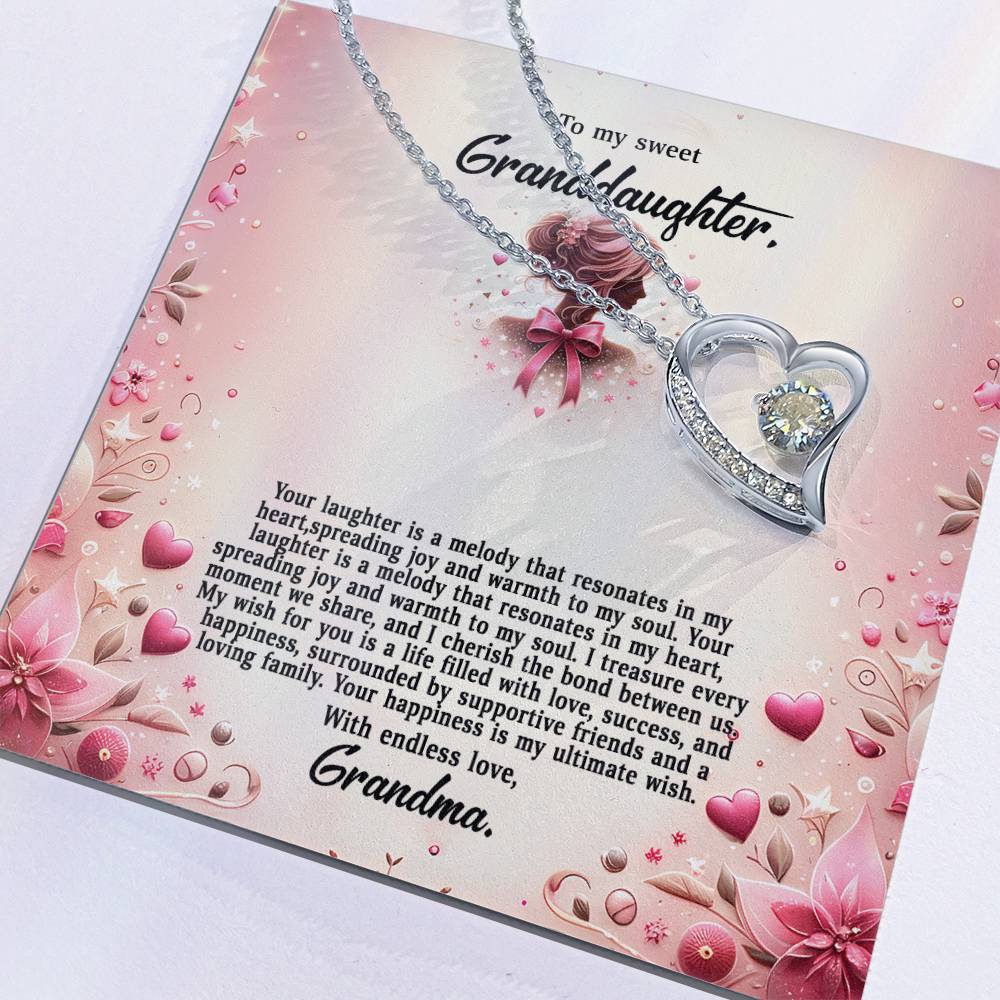 4058(b) Forever Love Necklace, Gift to my Granddaughter with Beautiful Message Card