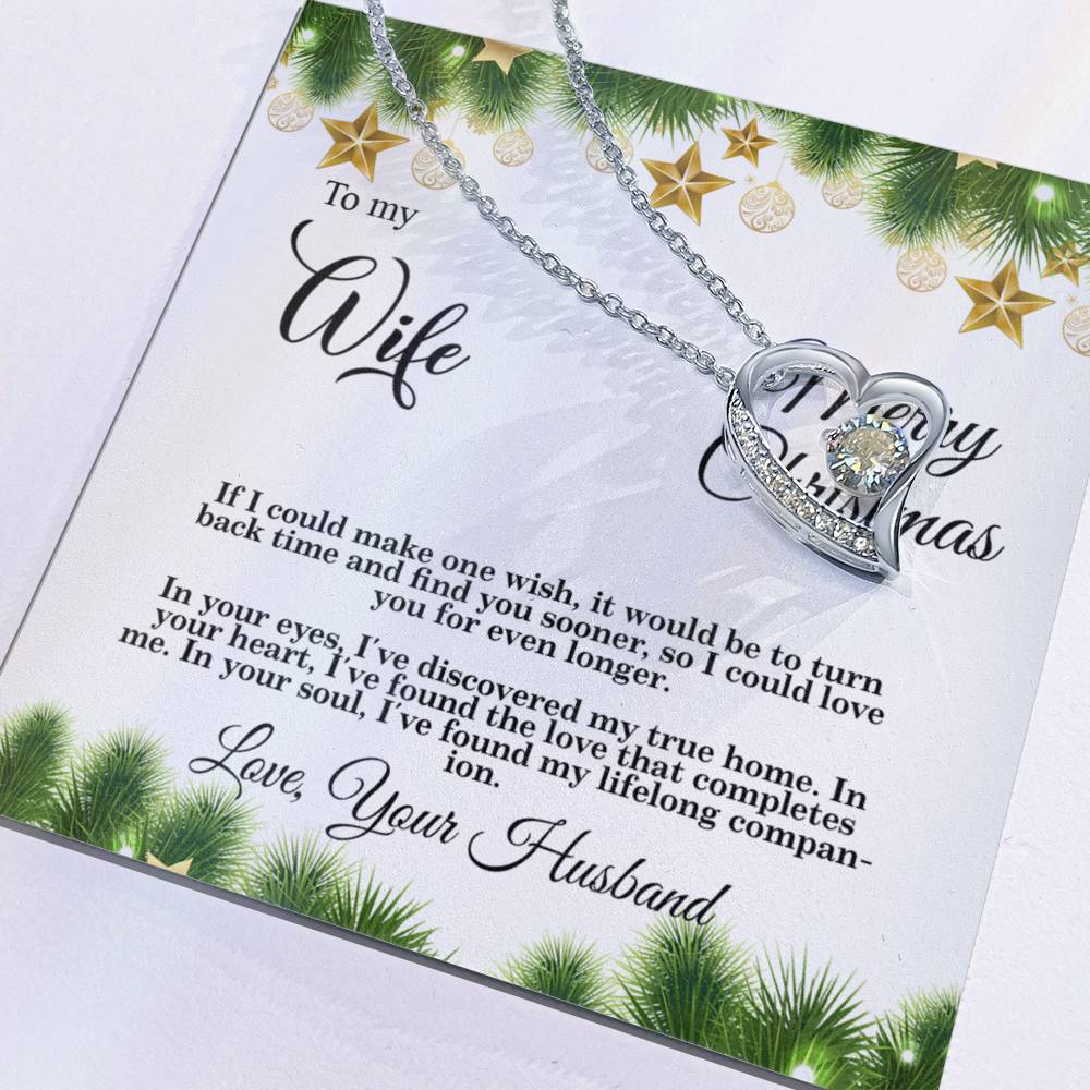 4004b Forever Love Necklace, Gift to my Wife with beautiful Message Card